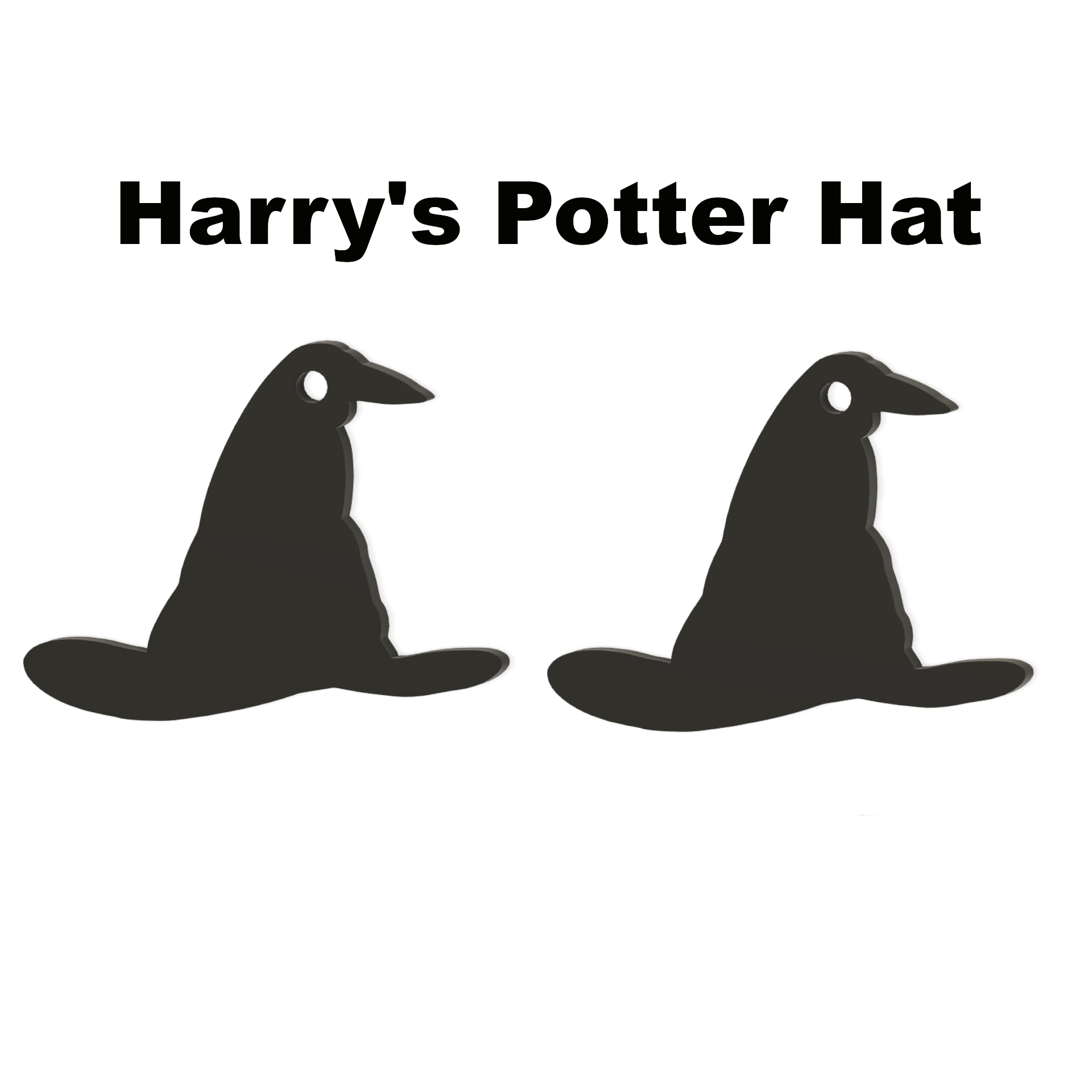 Harry Potter Sorting Hat Earrings – 3D Printable Magic! ?✨
